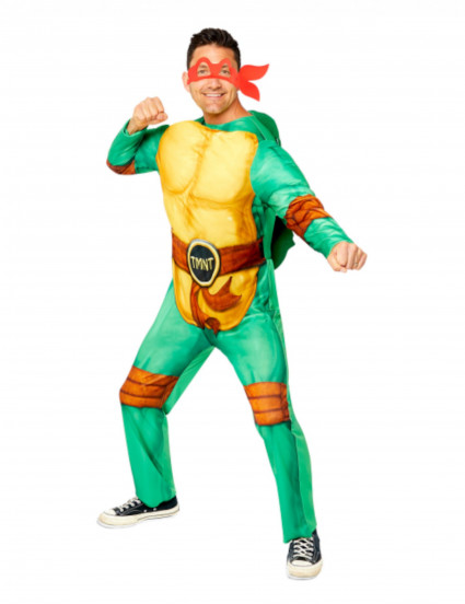 Deluxe Ninja Turtle Kostüm mit 4 Masken für Erwachsene 1